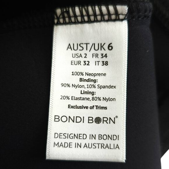 BONDI BORN Caprice Look Out one piece monokini neoprene cutout black swimsuit 2 - Picture 8 of 10